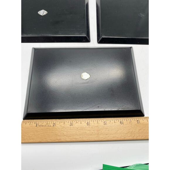 Vintage Otagiri Black & Gold set of 3 Owl Trinket Tray Japan - Retro - Picture 6 of 8